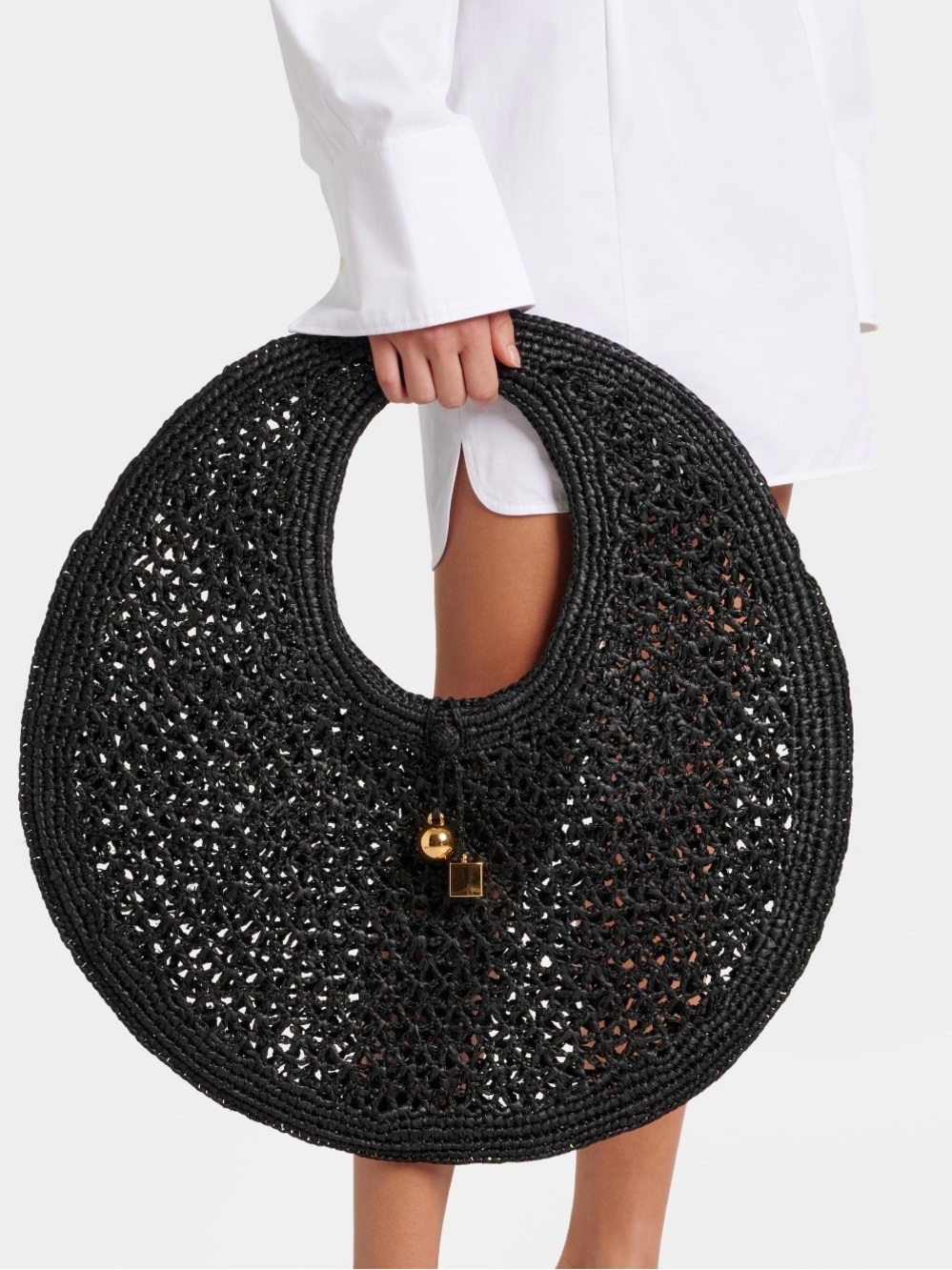Jacquemus Spiaggia Round Raffia Bag